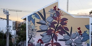 Два будинки на Печерську прикрашають «рослинними» муралами