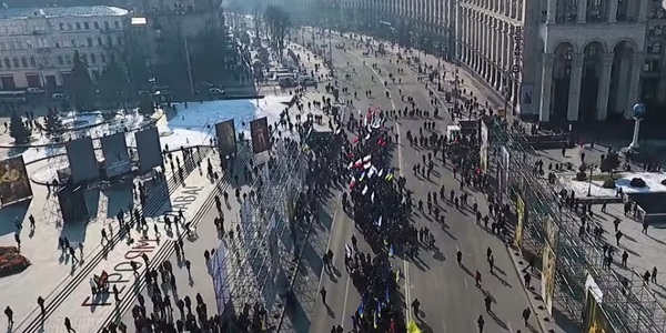 Роковини на Майдані з квадрокоптеру [Відео]