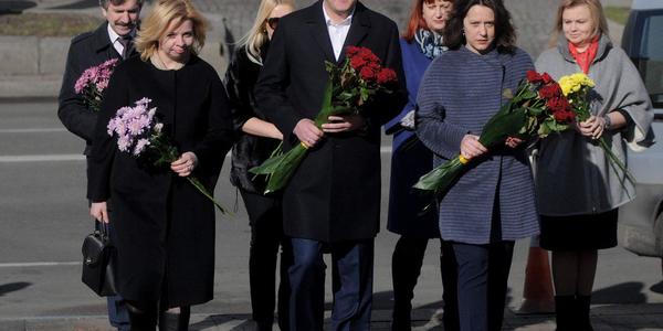 Голова Шевченківського району вшанував пам'ять Грушевського