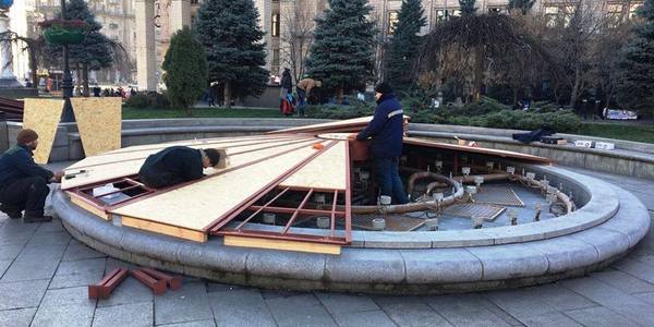 Фонтани на Майдані Незалежності «законсервували» [фото]