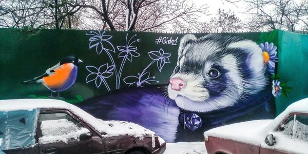 Відомий київський художник прибрав сміттєзвалище і «оселив» тхора
