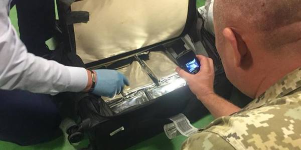 У аеропорту Бориспіль службовий пес знайшов чемодан з 5 кг кокаїну