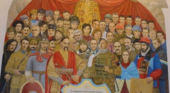 У церкві на Подолі створили фреску з українськими воїнами