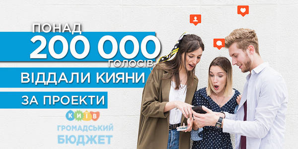 Понад 200 тисяч голосів віддали кияни за проекти Громадського бюджету
