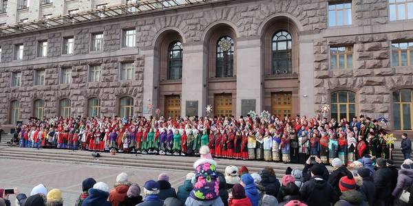 У центрі столиці влаштували міжнародну співочу акцію