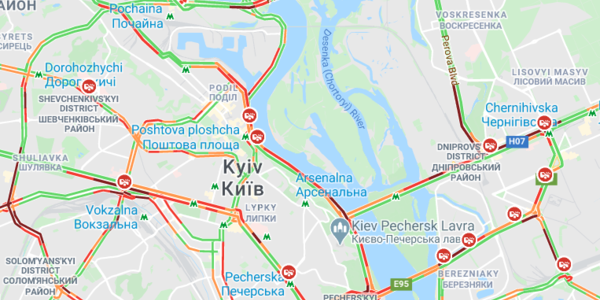 Столицю скували затори