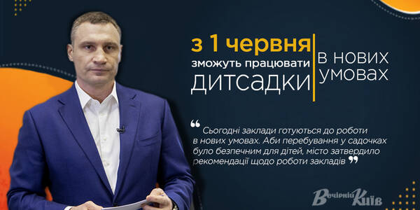 Мер Києва назвав умови роботи дитячих садків