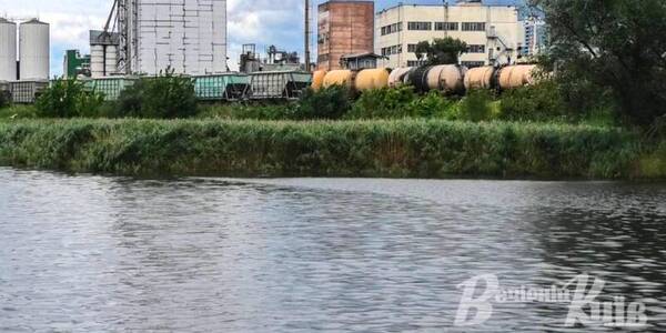 Забруднене озеро Лугове на Оболоні засипали сорбентами 