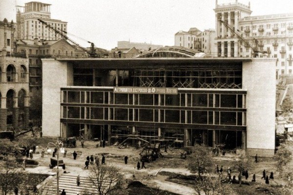 Будівництво станції метро "Хрещатик"