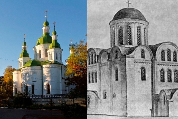 Кирилівська церква. Побудована в 1139 році чернігівським князем Всеволодом Ольговичем. Перебудована у XVII столітті. В храмі збереглися унікальні розписи XII та ХХ століть.