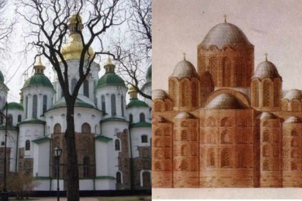 Софійський собор. Побудований у 1037 році. Неодноразово руйнувався, але завжди залишався «духовним серцем» не лише Києва, а й усієї України.