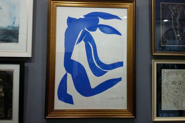Анрі Матісс, «Синя ню з волоссям на вітрі», 1952