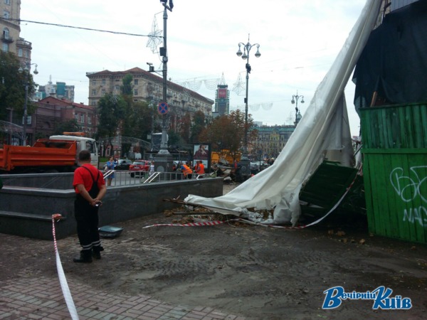 Хрещатик постраждав від негоди