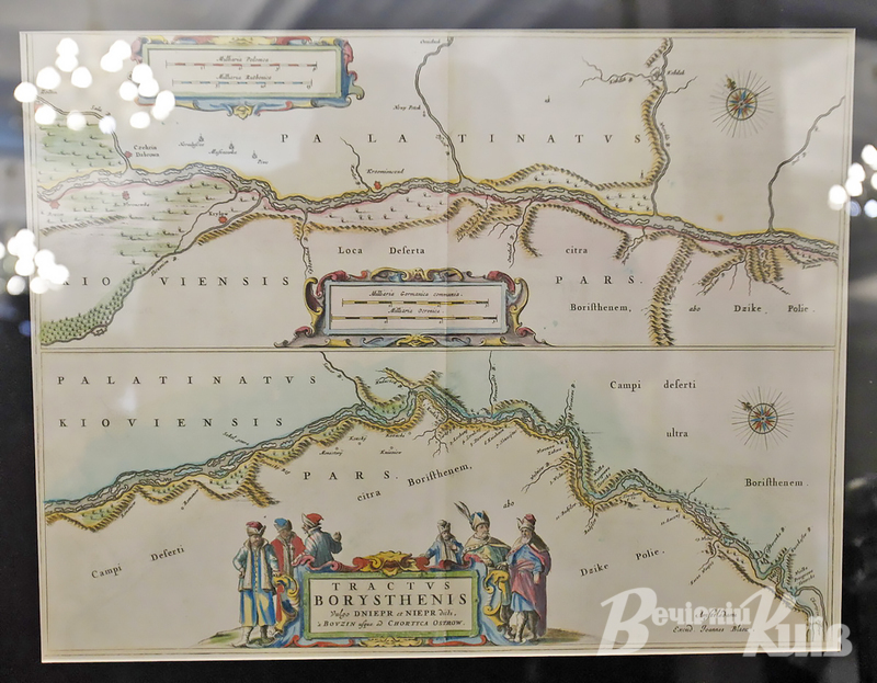 Течія Дніпра, автор Гійом ле Вассер де Боплан, 1662