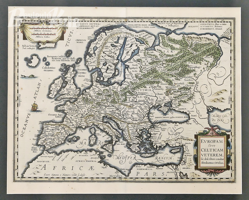 Європа чи Стара Кельтія, автор Абрагам Ортеліус, Антверпен, 1595