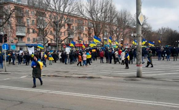 Мітинг у Херсоні. Фото: з відкритих джерел