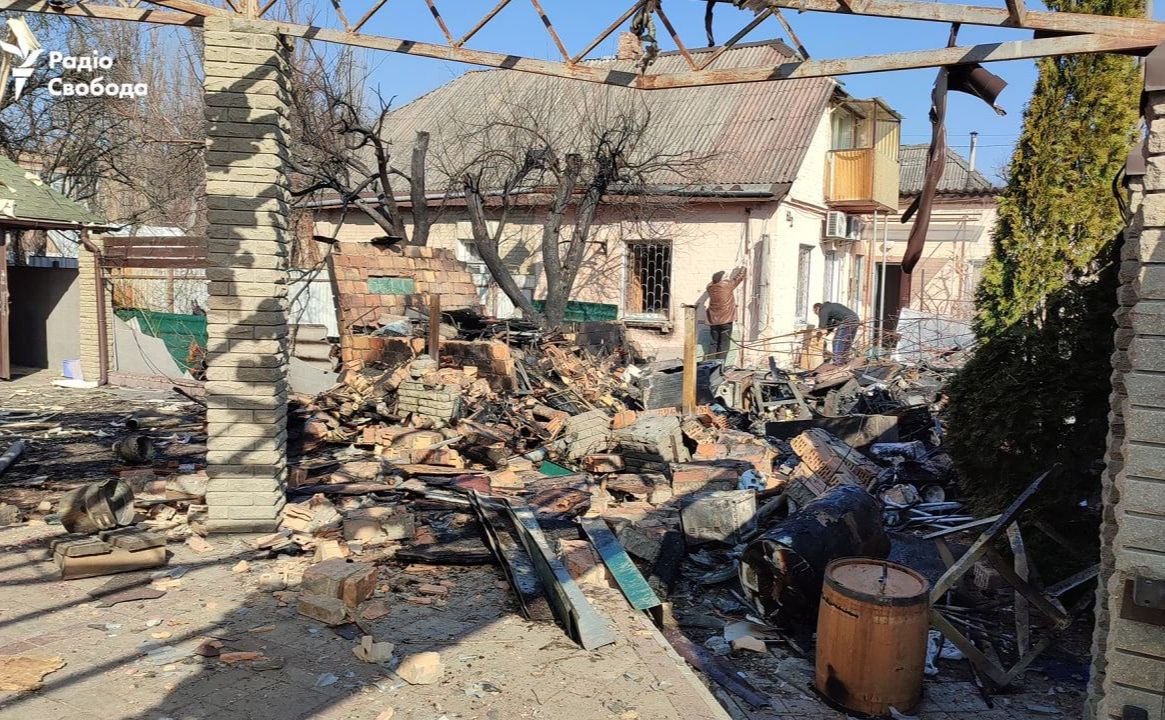 Київ: наслідки обстрілу окупантами Шевченківського району Фото: Радіо Свобода