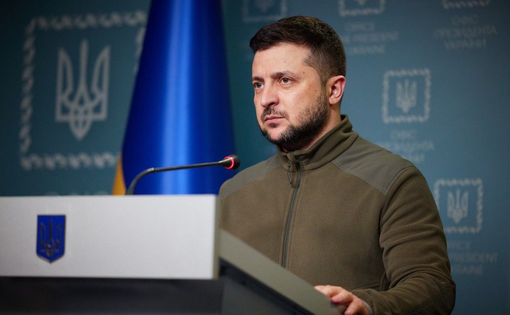 Володимир Зеленський під час звернення 22 березня