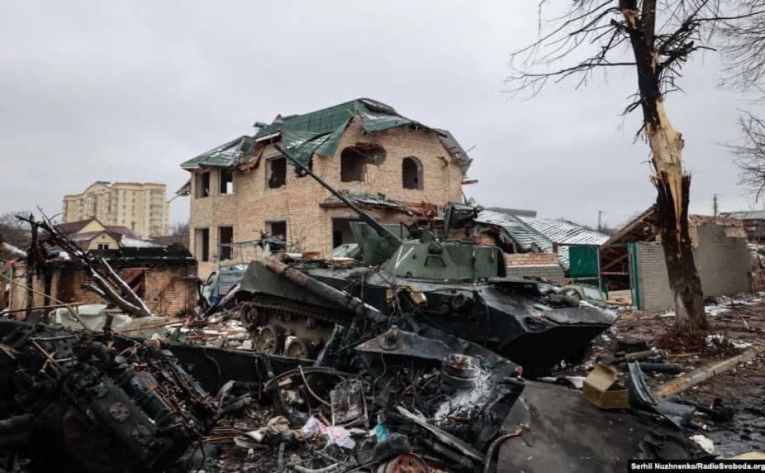 Розгромлена Буча. Фото: з відкритих джерел