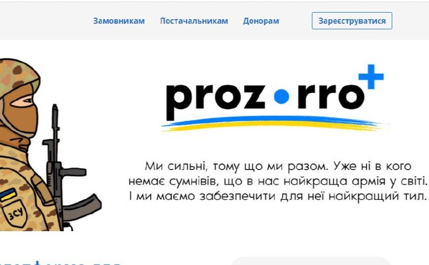 Голована сторінка платформи. Скрін сайту