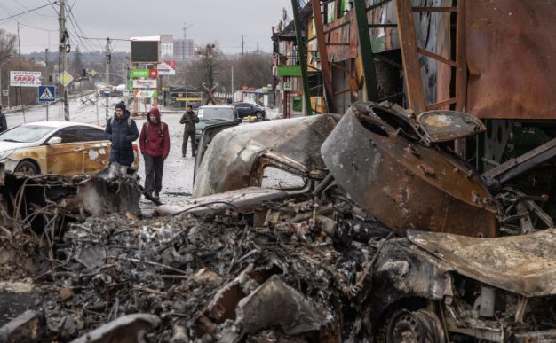 Гостомель зазнав страшних людських втрат. Фото: З відкритих джерел