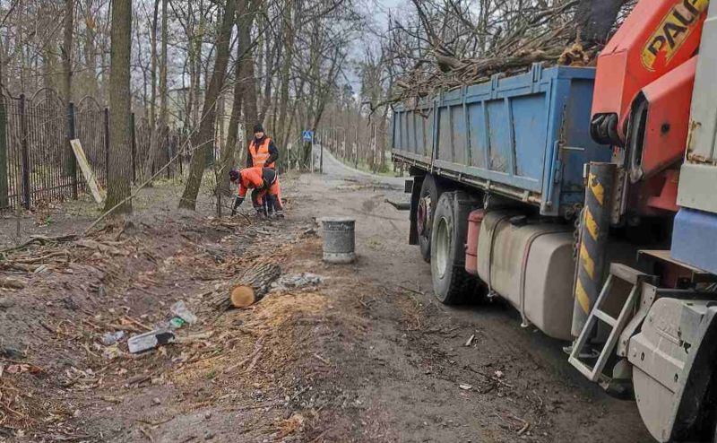 Прибирання біля Ворзеля. Фото: Укравтодор