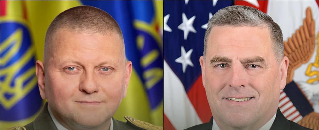 Головнокмандувач ЗСУ обговорив з Марком Міллі (США) застосування рф крилатих ракет. Фото: фб сторінка В.Залужний