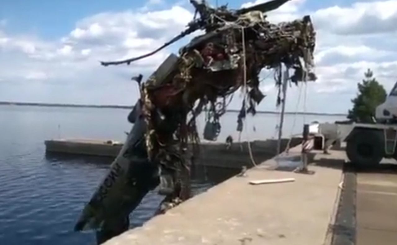 Мі-35М російської армії був збитий під час оборони Києва. Фото: скрин відео