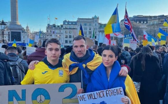 Андрій Шевченко на мітингу у Лондоні. Фото: ілюстративне