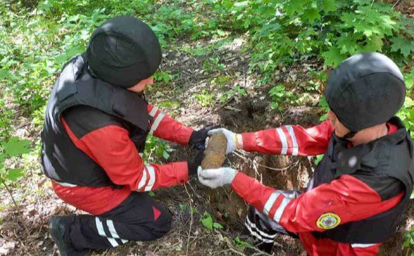 У ботсаду виявили вибухівку часів Другої світової війни. Фото: КМВА