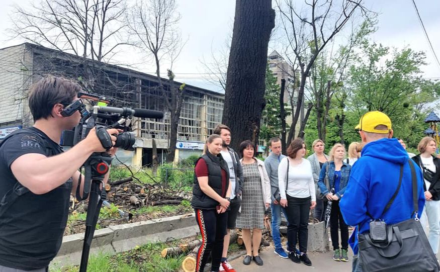 Учасникам показують об’єкти, які постраждали під час сучасної війни. Фото: Управління туризму та промоцій КМДА