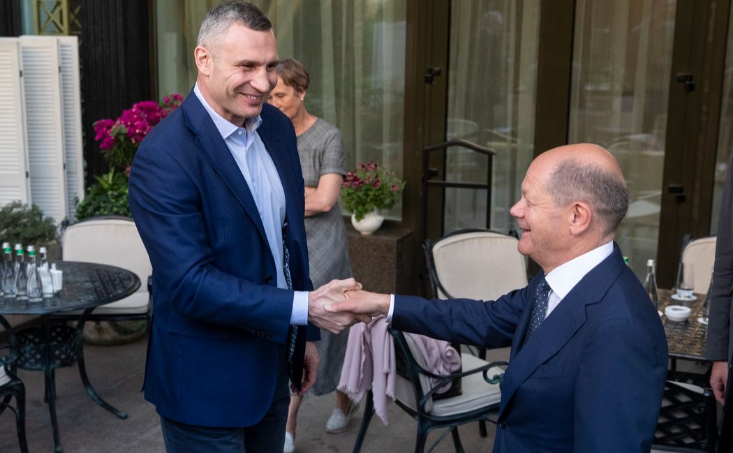 Віталій Кличко та Олаф Шольц давні знайомі. Фото: КМДА