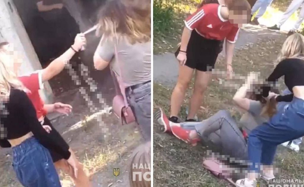 Скріншоти з відео побиття. Фото: поліція Києва
