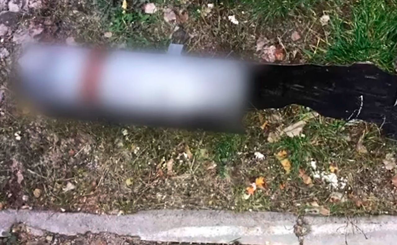 Уламок від збитої російської ракети. Скрін з відео