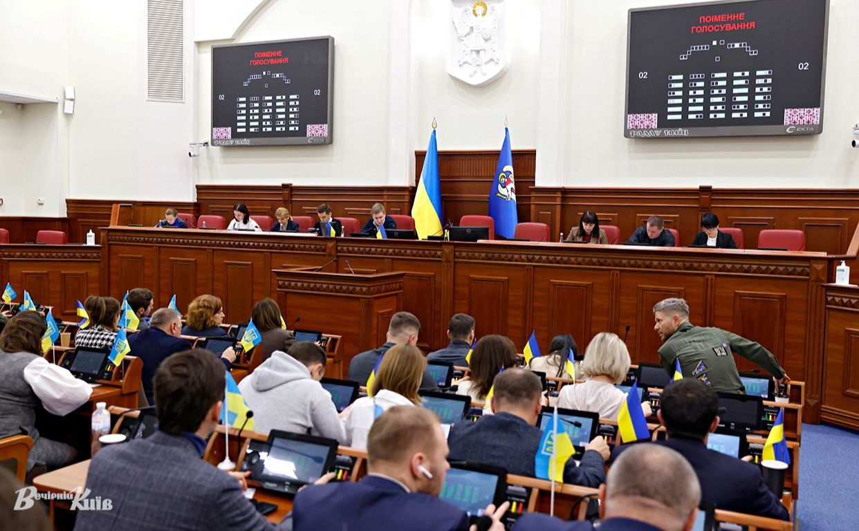 Під час засідання Київради 15 грудня. Фото: Борис Корпусенко
