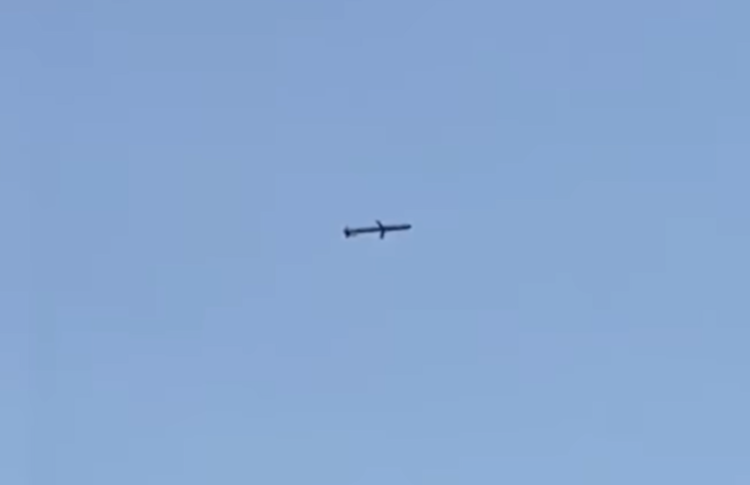 Ракета, яку помітили над Київщиною. Скрін з відео Андрія Нєбитова