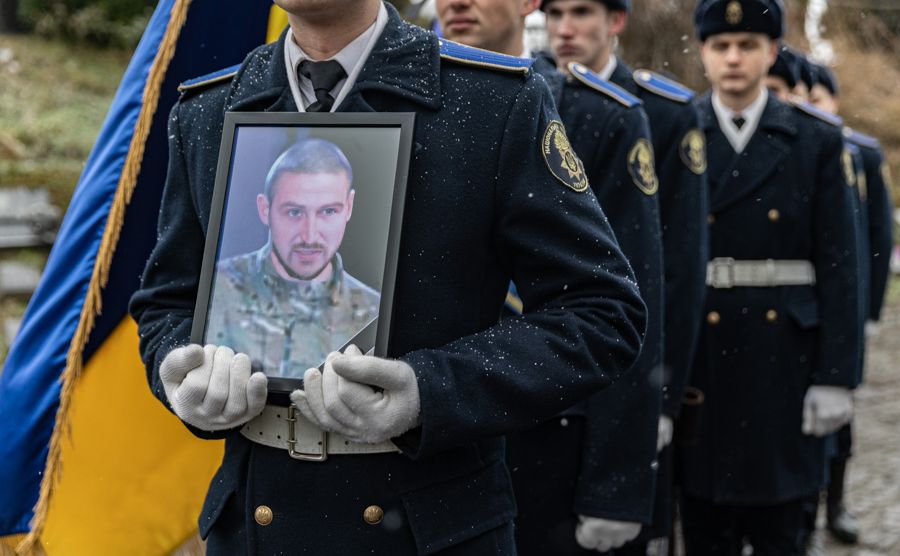 Прощання відбулось в крематорії на Байковому кладовищі. Фото: Нацгвардія