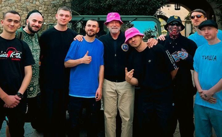 Kalush Orchestra з Арнольдом Шварцнеггером. Фото: Instagram.com/schwarzenegger