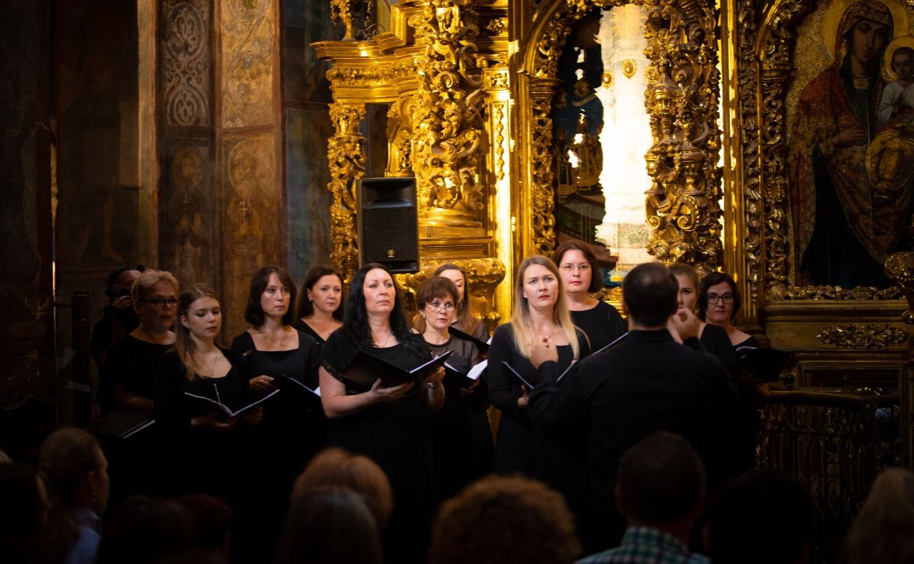 Liatoshynskyi Capella під час виступу у Софії Київській. Фото: Національний будинок музики