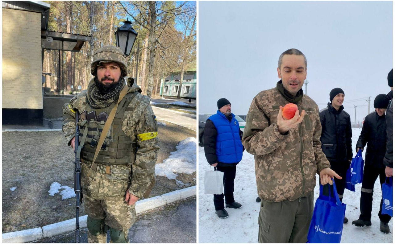 Максим Колесников до російського полону та після. Колаж: Юлія Сергеєва