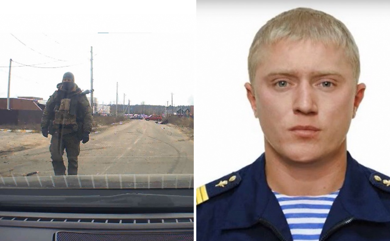 Винуватість десантника російської армії підтверджується показами потерпілих. Колаж: Даша Гришина