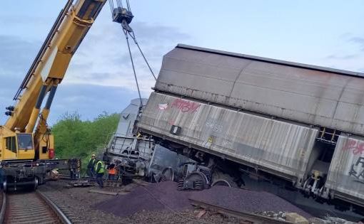 В Угорщині вантажні вагони зійшли з рейок. Фото: Укрзалізниця