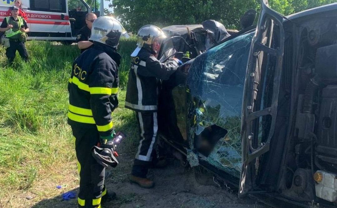 Смертельна аварія сталася неподалік Сквири. Фото: поліція Київщини