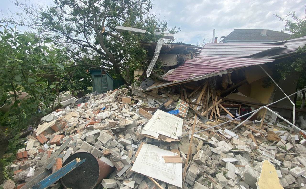 Зруйнований будинок. Фото: Телеграм Андрій Нєбитов