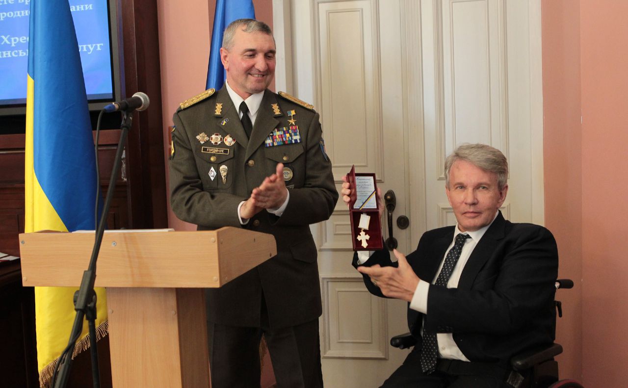 Ігор Гордійчук та Валерій Сушкевич під час нагородження у Софії Київській Фото: фейсбук