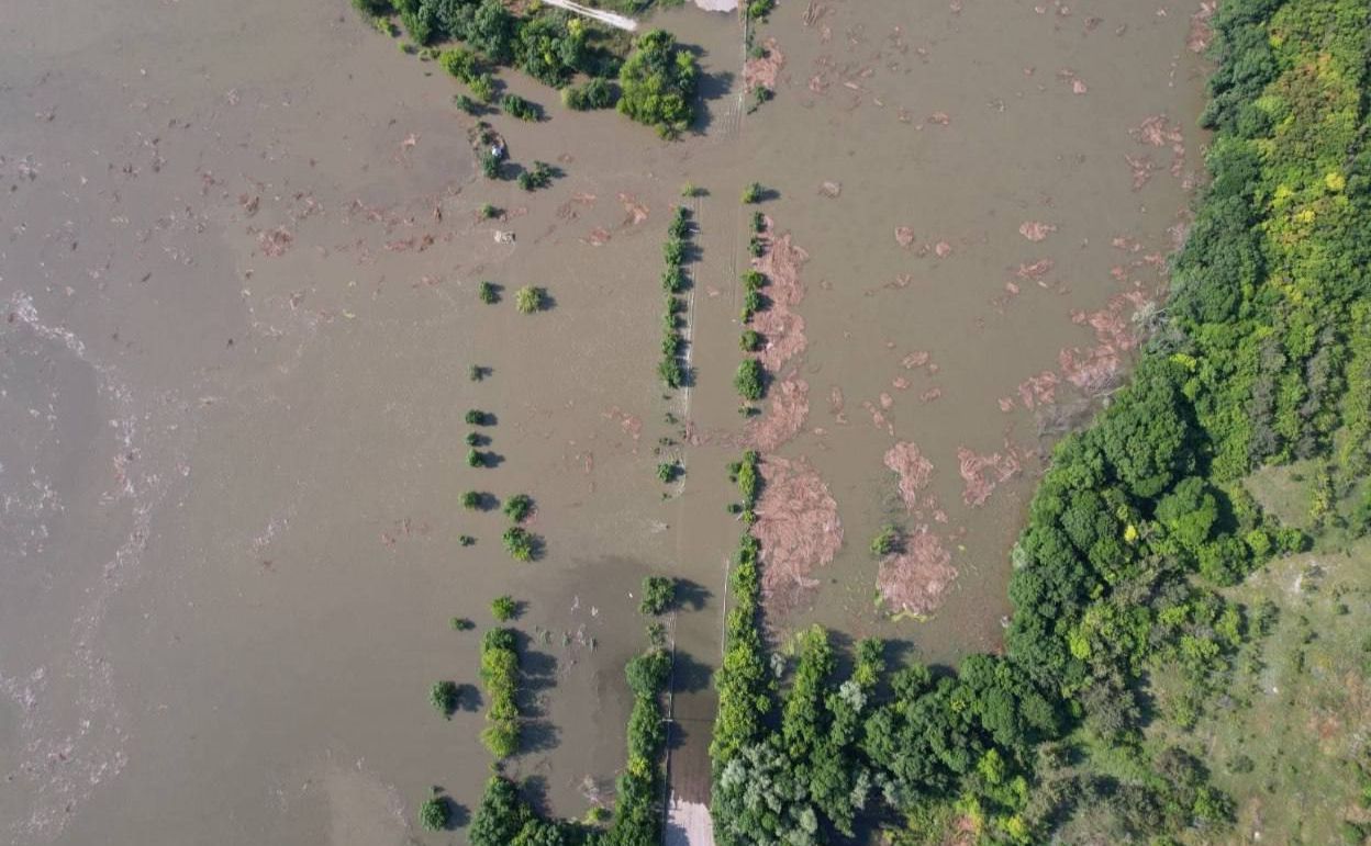 Вода прибуває. Фото: Telegram/«Нова Каховка»