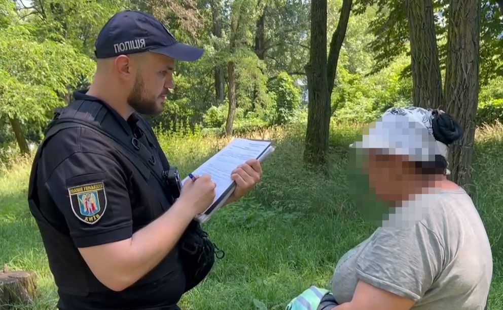 Під час затримання. Фото: поліція Києва