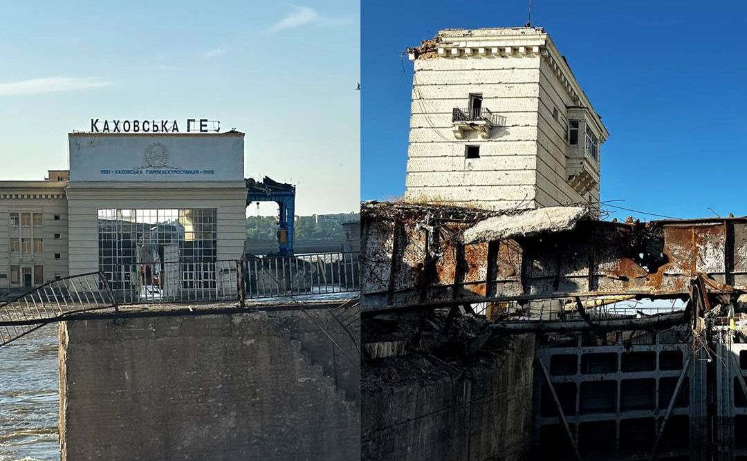 Зруйнована рашистами ГЕС. Фото: Укргідроенерго