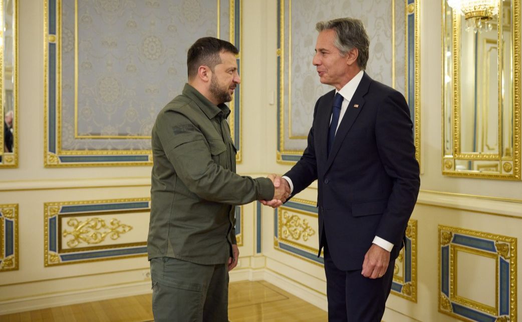 Зеленський зустрівся з держсекретарем США Блінкеном. Фото: пресслужба Президента