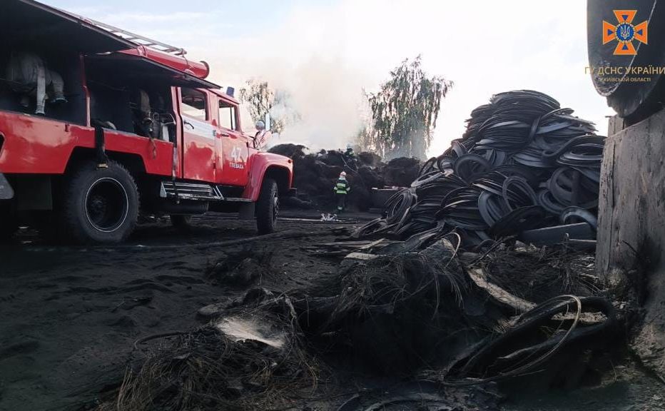 Наслідки пожежі на Фастівщині. Фото: ГУ ДСНС Київської області